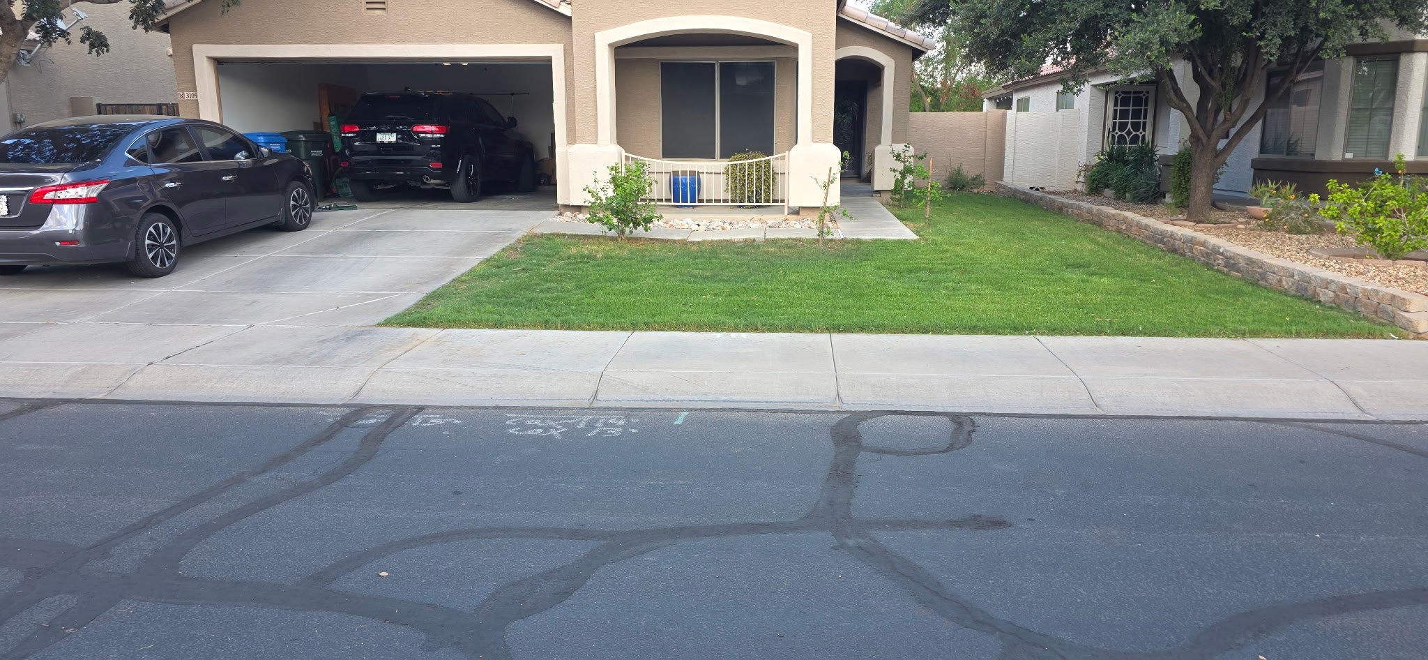 After lawn mowing and landscape cleanup by Smiley's Landscaping LLC